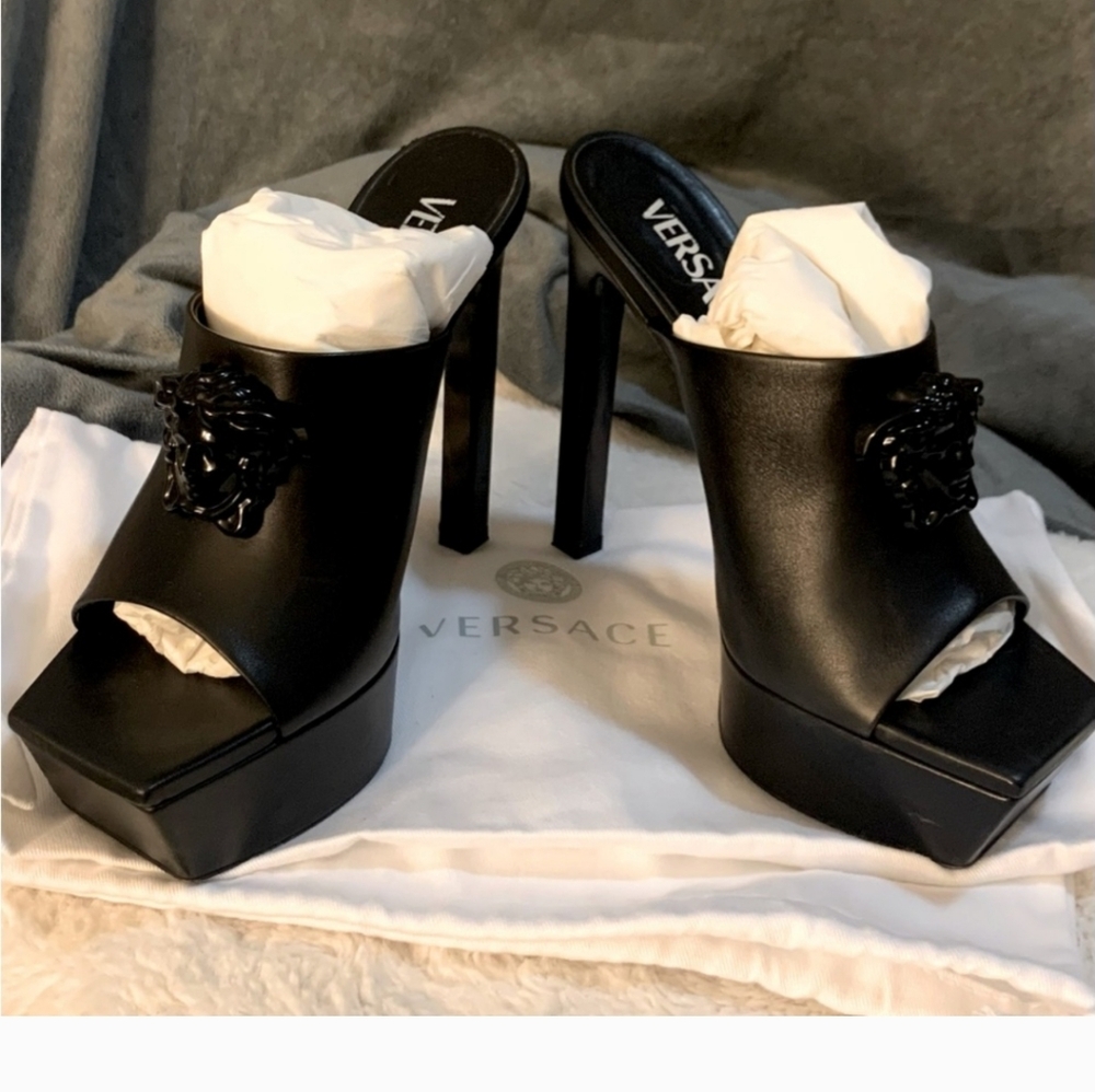 AUTHENTIC Versace Leather Mules